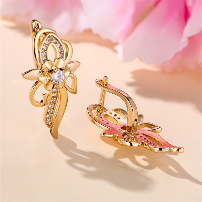 Women's KC Golden Color Synthetic Zirconia Drop Earrings